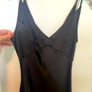 V-neck black maxi dress